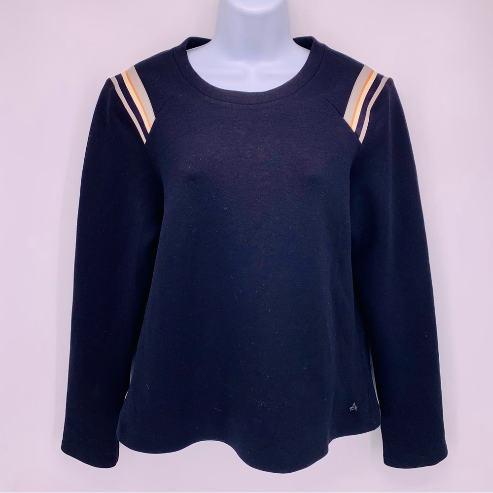 Aether Fuse Pullover Long Sleeve Top Black Womens Size M